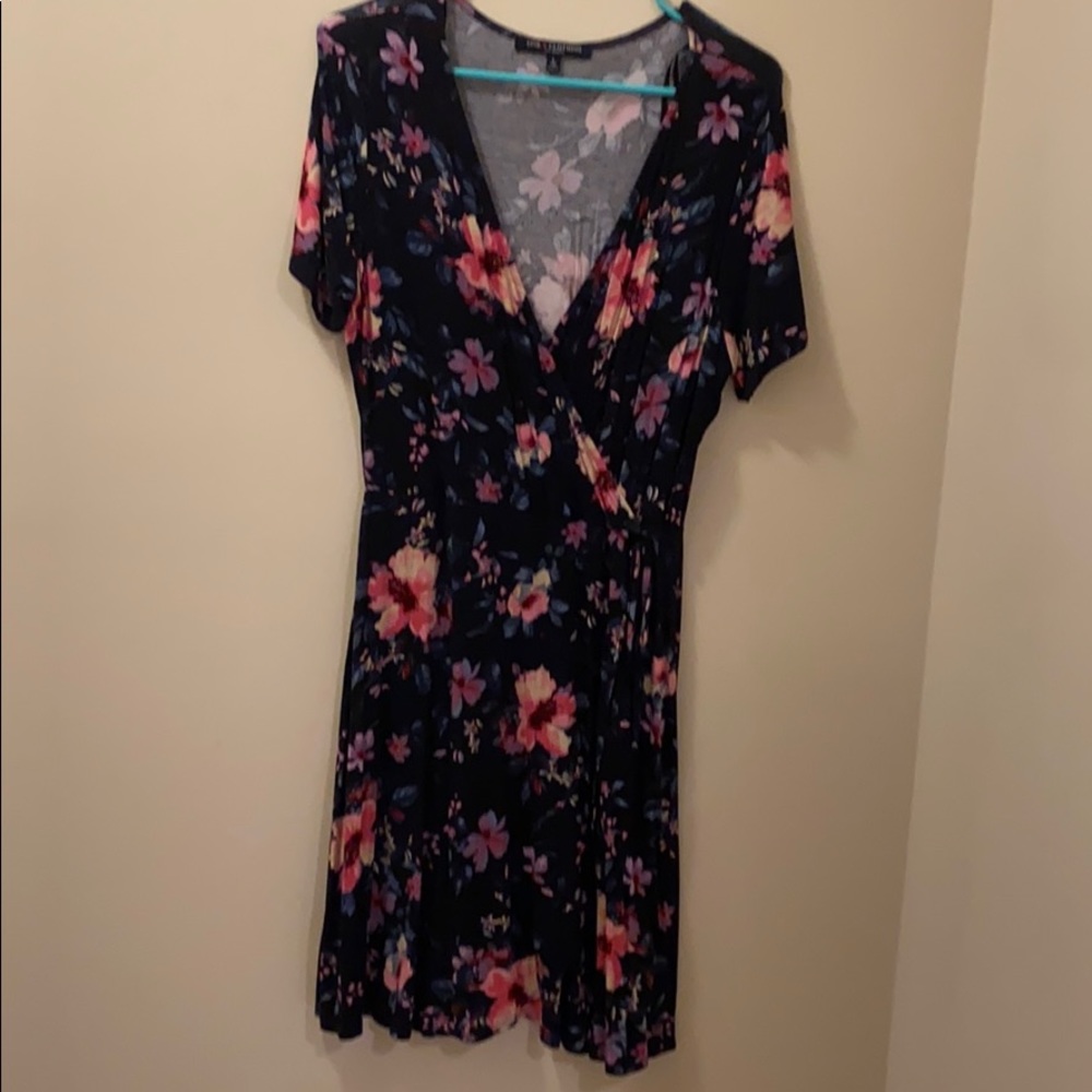 Flower wrap summer dress